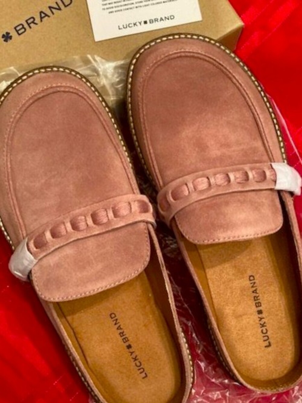 Lucky Brand new Dusty Rose size 9 1/2M Mules - Picture 2 of 4